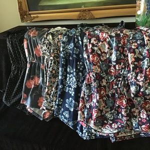 Lot of 5 Aeropostale Women floral and more Rompers size S